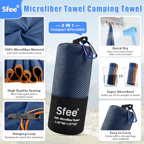 2 Pack Microfiber Travel Towel