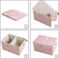 Large Stackable Storage Bins with Lids Fabric Decorative Storage Box Cubes Organizer Containers Baskets with Cover Handles Divider for Bedroom Closet Living Room 17.3x11.8x9.8 Inch 3 Pack (3 Count)