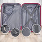 5 Piece Hardside Expandable Luggage Sets with Wheels Lock (5 Count)