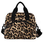 Leopard Print Insulated Lunch Bag Reusable Cooler Lunch Tote Box with Shoulder Strap for Work Picnic School Beach (Multi 12)