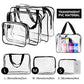 4Pcs Crystal Clear PVC Travel Toiletry Bag Kit for Women Men (4 Count)