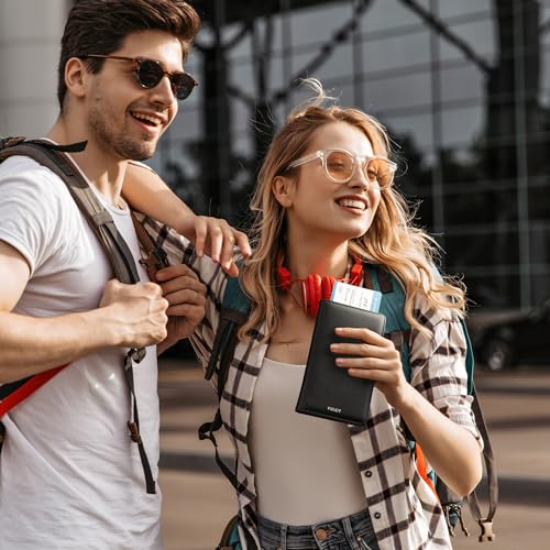 Passport Wallet for Travel RFID Blocking Premium Leather