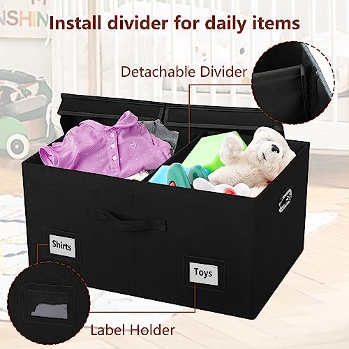 75 Quarts Extra Large Decorative Storage Bins with Lids (3 Count)