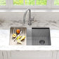 White 30 in Undermount Granite Kitchen Sink KGUW1