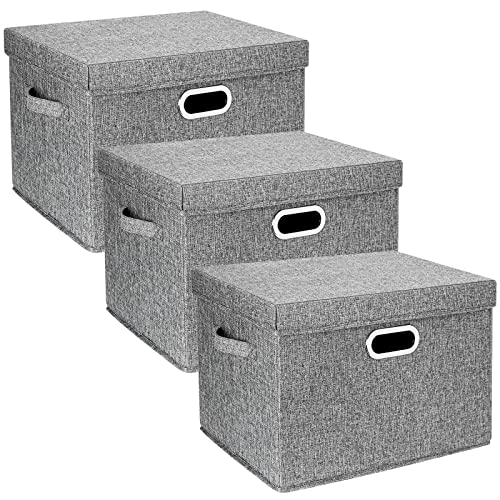 Large Storage Bins with Lids (3 Count)