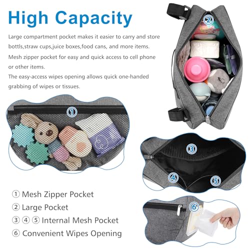 Insulated Side Sling Stroller Saddle Bag Organizer