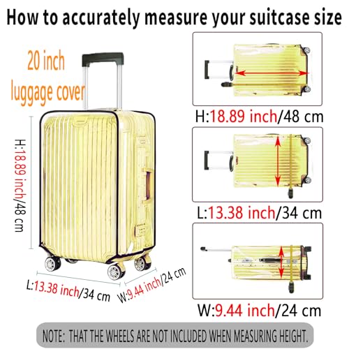 20 Inch Waterproof Clear Suitcase Cover