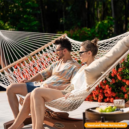 Lazy Daze Double Handwoven Rope Hammock for Outdoor Fits 12