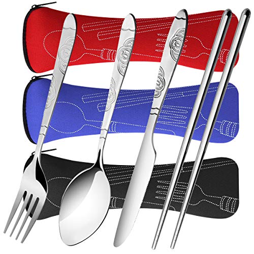 3 Pack Reusable Flatware Sets Knife (3 Count)