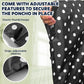 Waterproof Rain Poncho for Women Packable Hooded Raincoat with Pocket