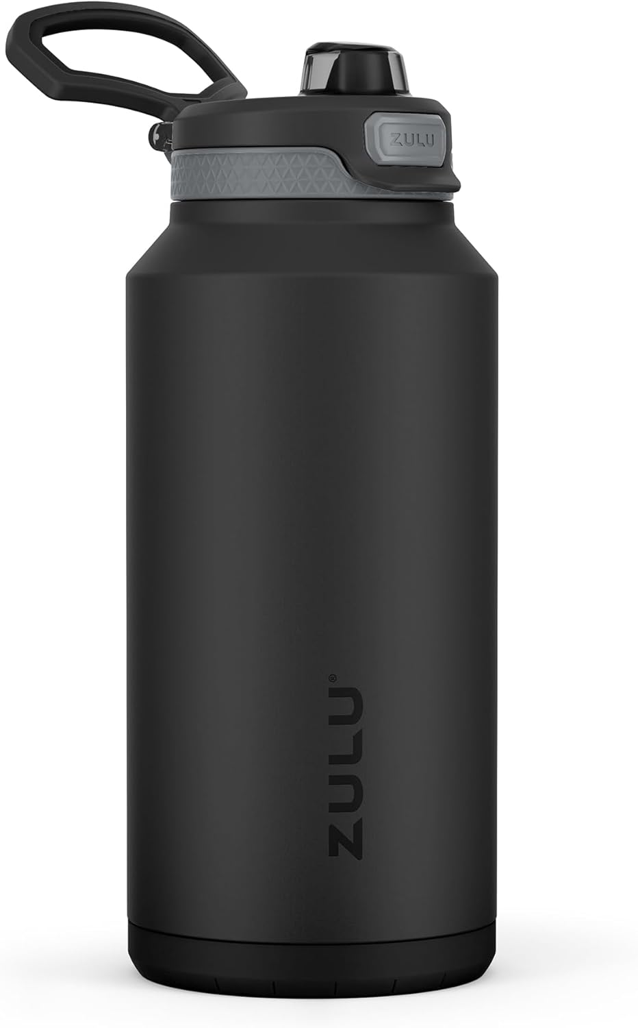 ZULU Powerfill Pro 64oz Half Gallon Stainless Steel Water Bottle with Quick Fill Lid, Triple Walled Vacuum Insulated Metal, Leak Proof Locking Lid, Sip and Chug, Reusable BPA Free, Black Monochrome - Roamly