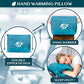 Compact 2-in-1 Travel Blanket Pillow for Airplane Flight, Teal Blue