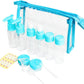 Vitog Travel Bottles Kit, TSA Approved Leak Proof Portable Toiletry Containers Set, Clear flight size PET Cosmetic Containers for Lotion, Shampoo, Cream, Soap, Set of 11 (Blue+Plastic)