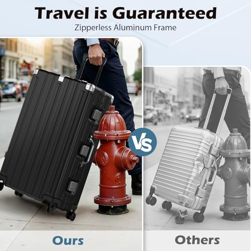 Large Luggage 28 inch Zipperles Suitcase With Spinner Wheels USB Charger Hardside PC Aluminum Frame Luggages Checked Suitcases with TSA Lock