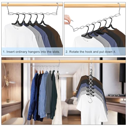 12 Pack Space Saving Hangers for Clothes (12 Count)