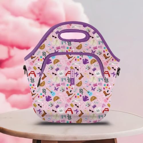 LunchTote Zippered Bag Insulated Neoprene Caddy (On Tour / X-Large 6.5 Quart Lunch Tote)