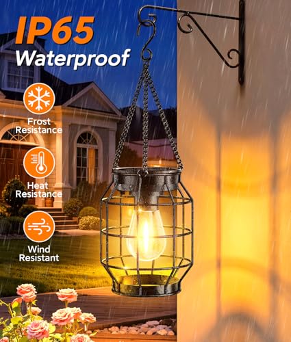 Solar Lanterns Outdoor Waterproof (4 Count)