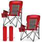 Oversized High Back Camping Chairs Heavy Duty Lawn Chair 500LBS (2 Count)