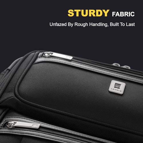 Carry On Luggage Airline Approved with Compartment Expandable Black