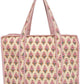 100% Cotton Quilted Tote Bag For Women