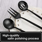 Matte Black Serving Silverware Set (4 Count)