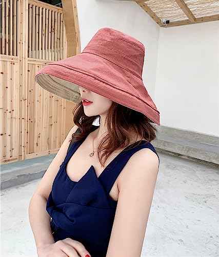 Women Summer Wide Brim Sun Hat Bucket Fishing Hats UV Protection