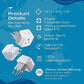 Brazil Travel Adapter Plug with Dual Usa Input (3 Count)