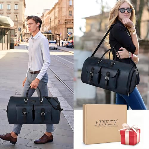 Garment Bag for Travel Convertible Carry on Travel Duffel Bag for Men Women