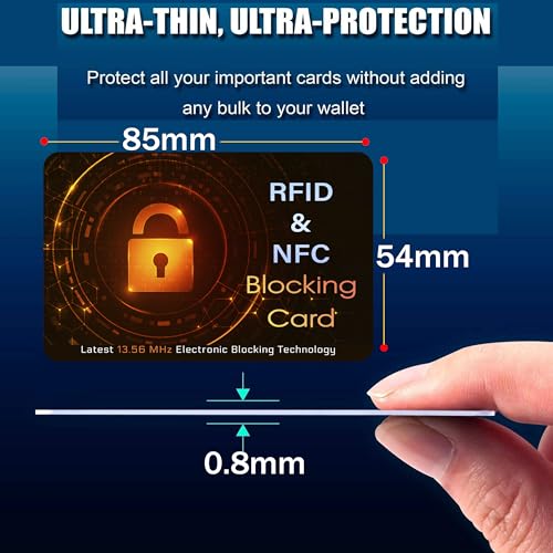 5 Pack RFID Blocking Card for Credit Debit Card (5 Count)