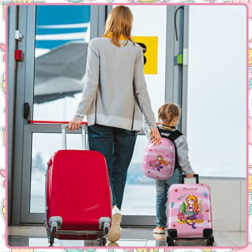 Kids Luggage and Backpack 18" Suitcase with Spinner Wheel Hard Case Travel 13" Backpack Girl Suitcase Set for Kids Travel Supplies (2 Count)