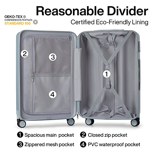 29 Inch Luggage Suitcases With Spinner Wheels Lightweight PC hardside Rolling Suitcase With Travel Lock