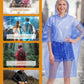 Disposable Adult Rain Ponchos Clear Emergency Raincoat (4 Count)