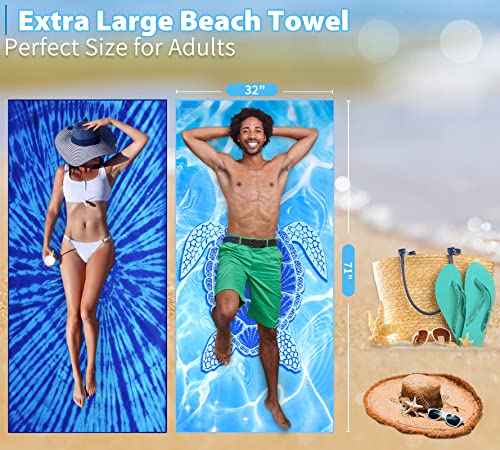 Microfiber Beach Towel Oversized 71x32 (2 Count)