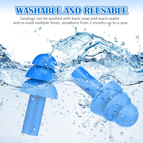 100 Pairs Silicone Ear Plugs Bulk with Case Nrr 29db (100 Count)