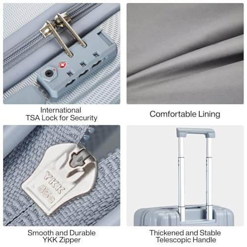Luggage Sets 3 piece Carry On Luggage with Wheels PC Hard Shell Suitcases Lightweight Checked Travel Luggage Large Travel Suitcase Woman Men 20