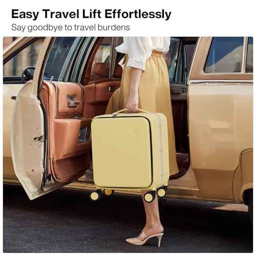 17x14x9 Carry On Luggage Underseat PC Hard Shell Suitcase Top Opening Aluminum Frame Travel Suitcases with Wheels
