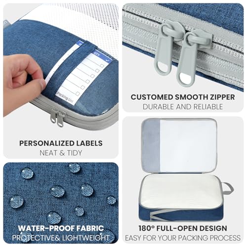 Compression Packing Cubes for Travel (6 Count)