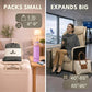 16-in-1 Compact Travel Blanket with Bag – Reversible, Ultra Soft Bamboo Airplane Blanket with Hidden Pocket – Packable for Flights & Travel Essentials (Semi-Weighted, Double Layer)