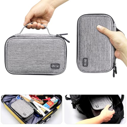 Travel Electronics Organizer Small Carrying Case for Cables Phone Chargers USB Plugs Power Cords Earbuds Adapter Tech Accessories Pouch