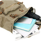 AUGUR High Capacity Canvas Vintage Backpack - for School College Hiking Travel 12-17" Laptop