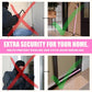 3-in-1 Door Security Bar, Security Door Stoppers & Door Barricade – Heavy Duty Adjustable Iron Security Lock Bar for Home Defense, Apartment & Travel Safety (1 Pack - Pink)