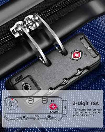 Luggage 3 Piece Sets Hard Shell Luggage Set Spinner Wheels (3 Count)
