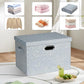 Storage Bins with Lids Fabric Closet Organizers Cubes Office Organization (3 Count)