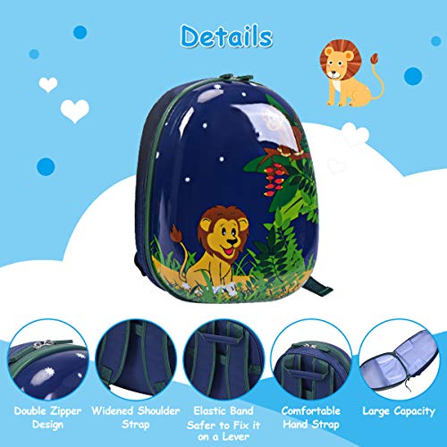 Kids Luggage 12" Toddler Backpack & 16" Travel Suitcase with Wheels (2 Count)
