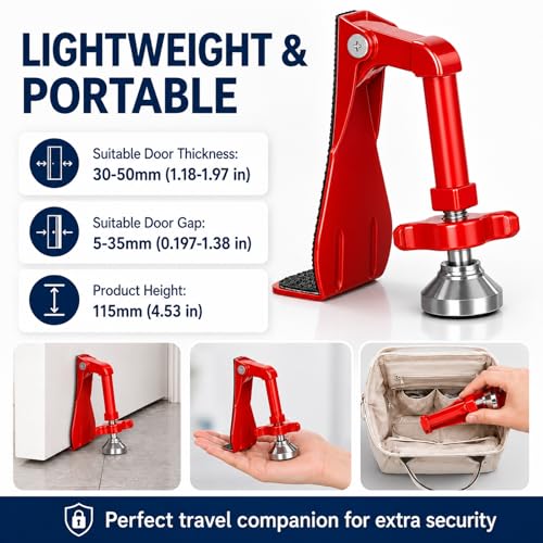Portable Door Stopper Door Lock for Travel Anti Theft Door Blocker