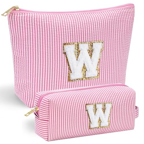 Cute Pink Initial Make Up Bag Travelling