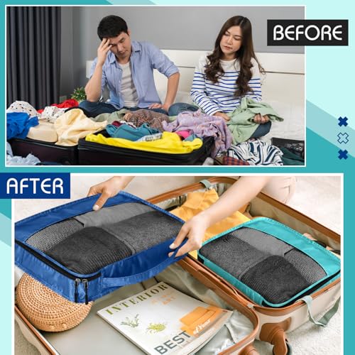 5 Pcs Packing Cubes for Suitcase Large Travel Cubes Carry on Luggage Organizer Bags for Clothes Accessories (5 Count)