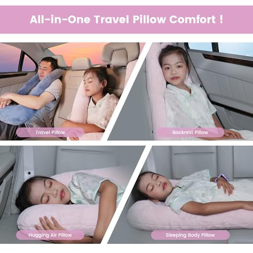 Inflatable Car Pillow for Kids & Adults