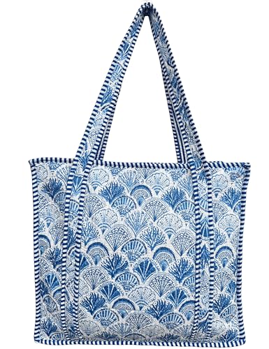 100% Cotton Quilted Tote Bag For Women