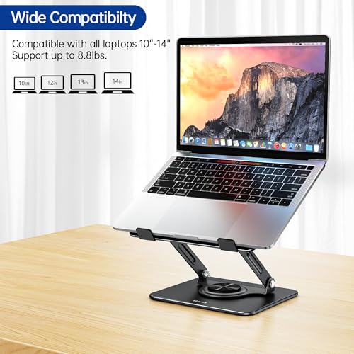 Laptop Stand with 360° Rotating Base